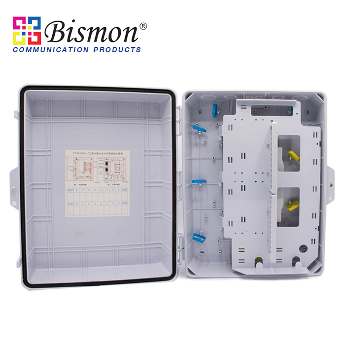กล่องเก็บสายไฟเบอร์ ภายนอก Wall Mount Box for FTTH 48 Core-unload